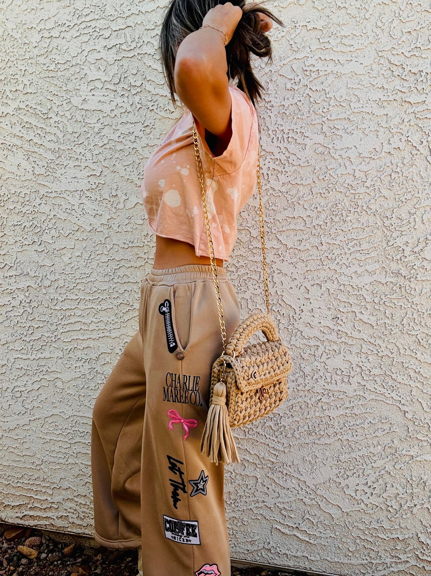 BBH-Button Betty Sweatpants- 4 TAN