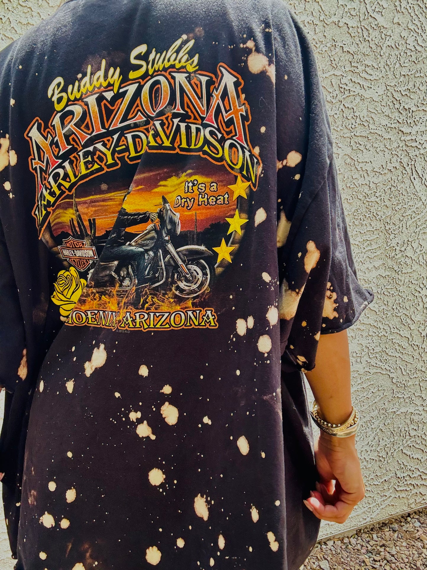 TEE- AZ BIKER DRY HEAT HD vintage   - DAD KIMONO TEE MENS 4XL