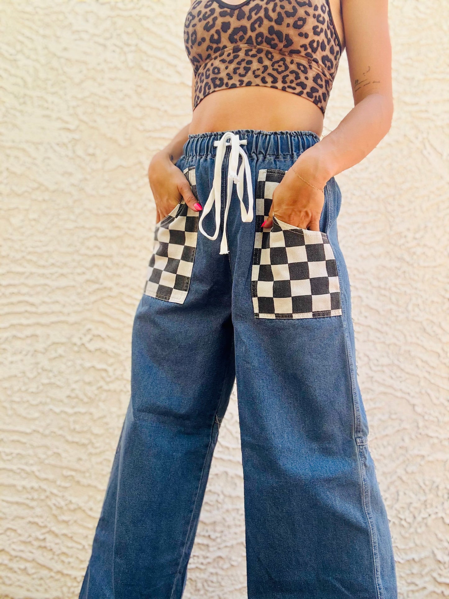 CB- CHECKERED CHARLIE +Wide Everyday leg denim