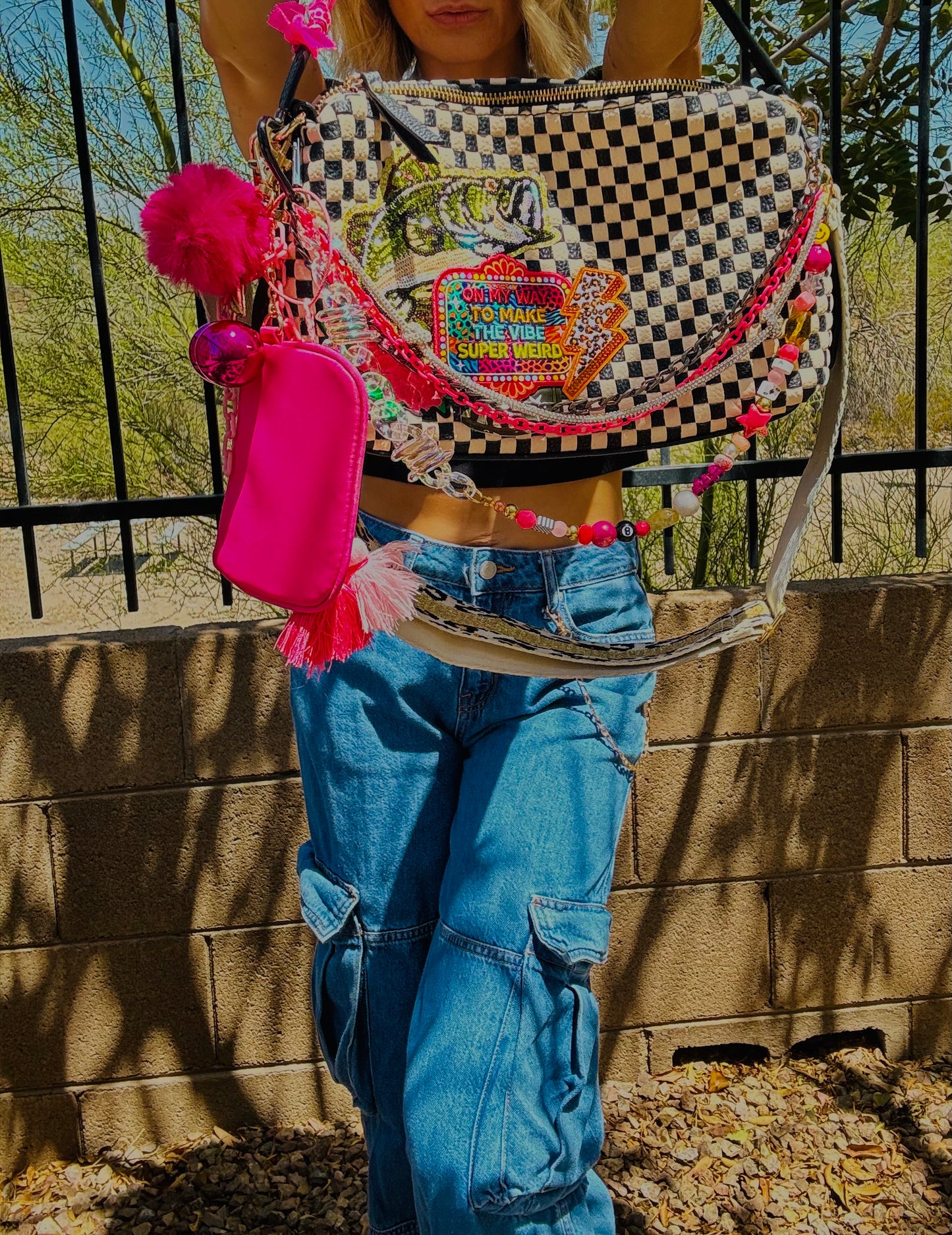CC- embrace your weird neon bass babe +** GILBERT **3 STRAPS INCLUDED