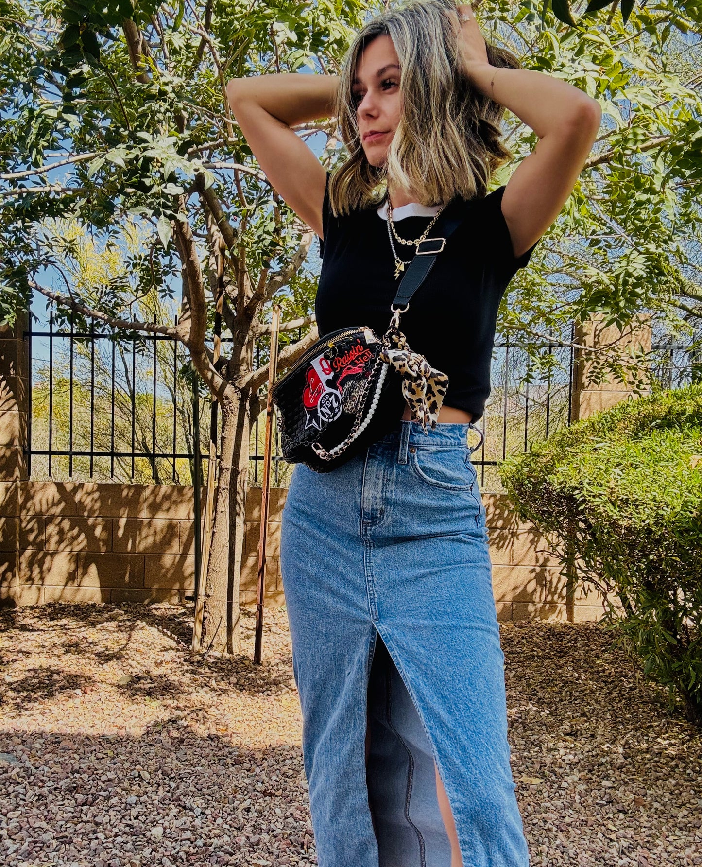DM2-Queen raisin hell+ baddie PHOENIX BAG limited edition sewn on add ons