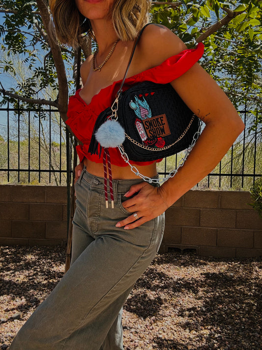 SCC-SMOKESHOW red and teal-BLACK OG *Page Bag* 3in1