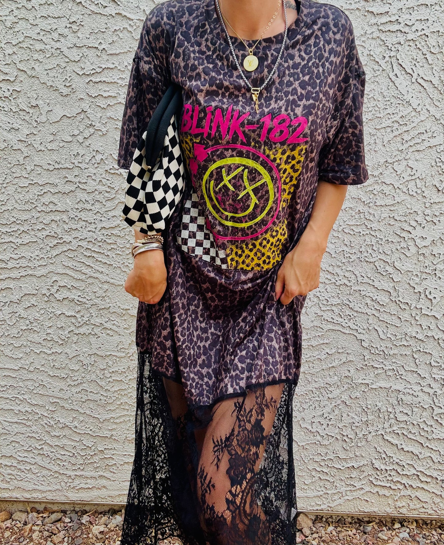AUG- LEOPARD TSHIRT LACE DRESS WITH BAND BADDIE DETAILS SIZE SMALL TAGGED BUT RUNS BIG. SMALL/MEDIUM