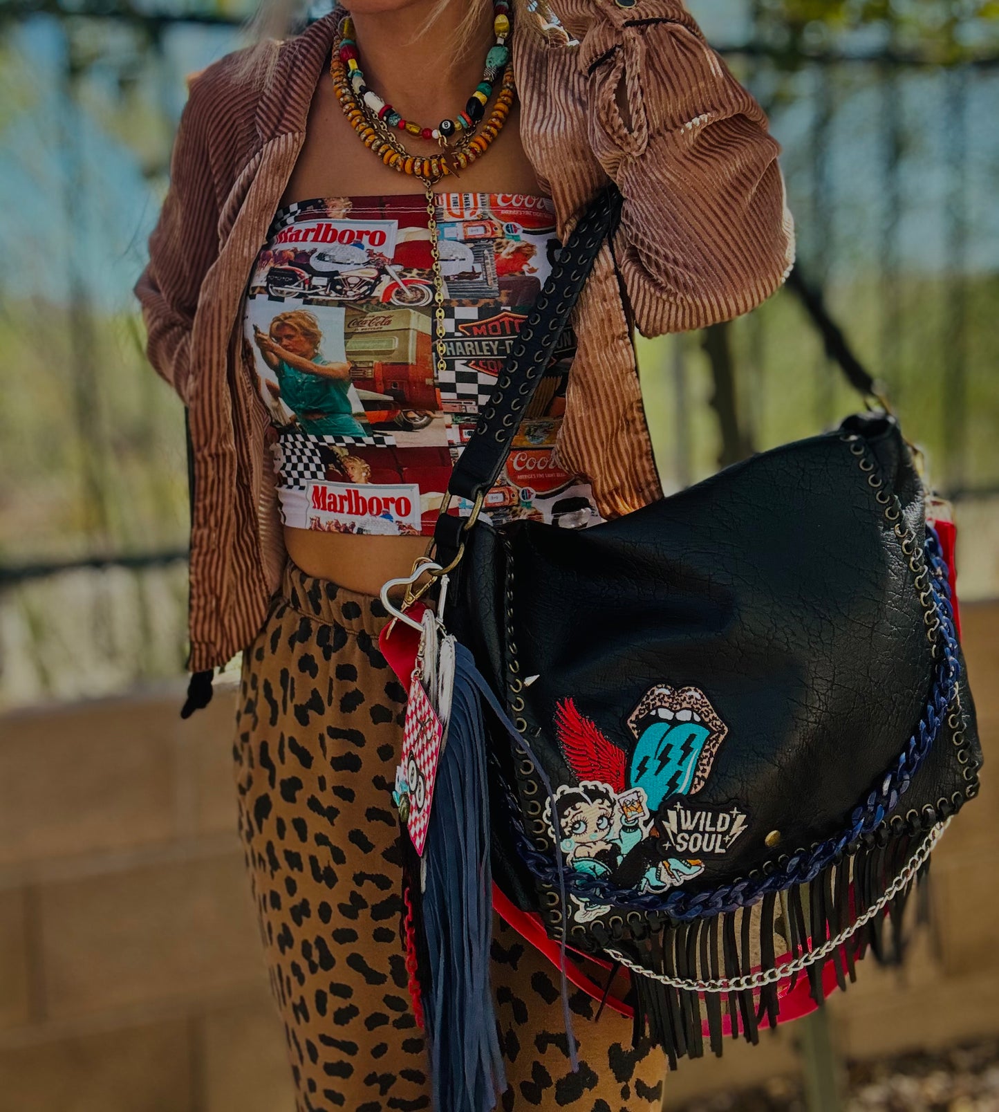 CD- edgy Betty teal - crossbody strap included** The Jerome**