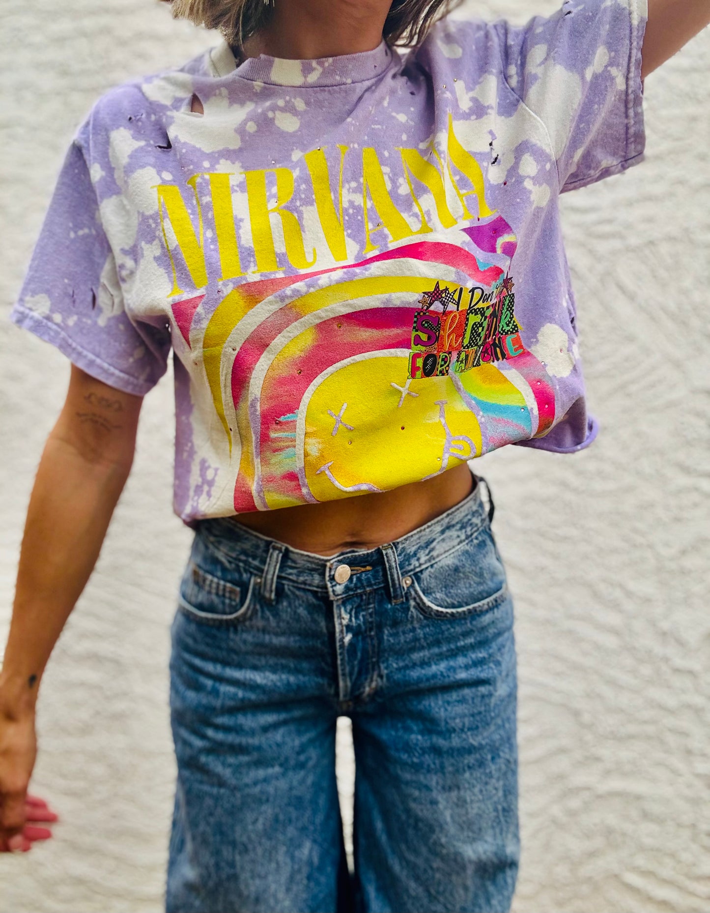 DT-band smiley + I don’t shrink for anyone+ Dad Tshirt MEDIUM