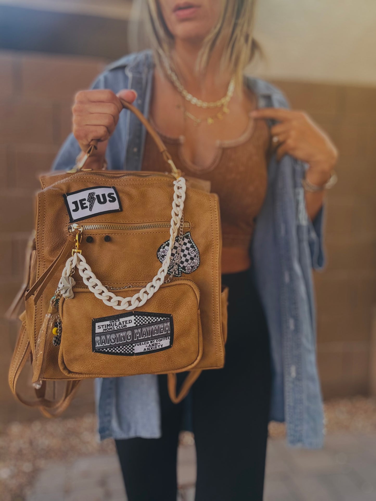 FC-Raising mayhem + overstimulated moms + Jesus checkered *PAYSON BAG**