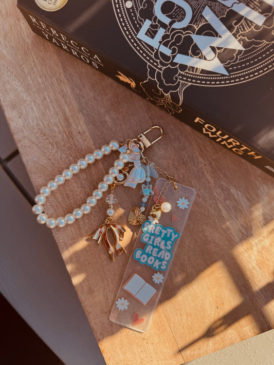BBC-hand beaded+ pretty girls read books blue 