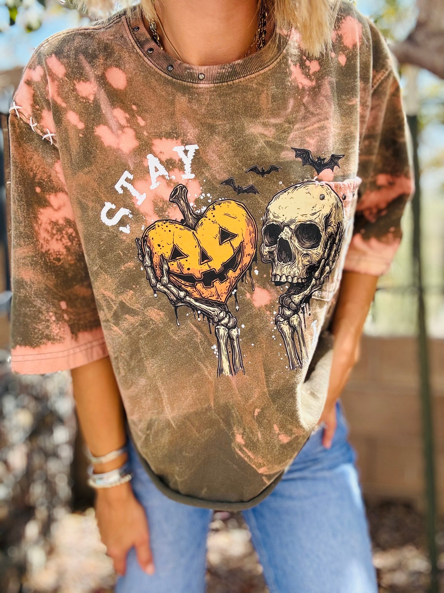 MD- stay creepy +HUSBAND POCKET SHIRT -SMALL