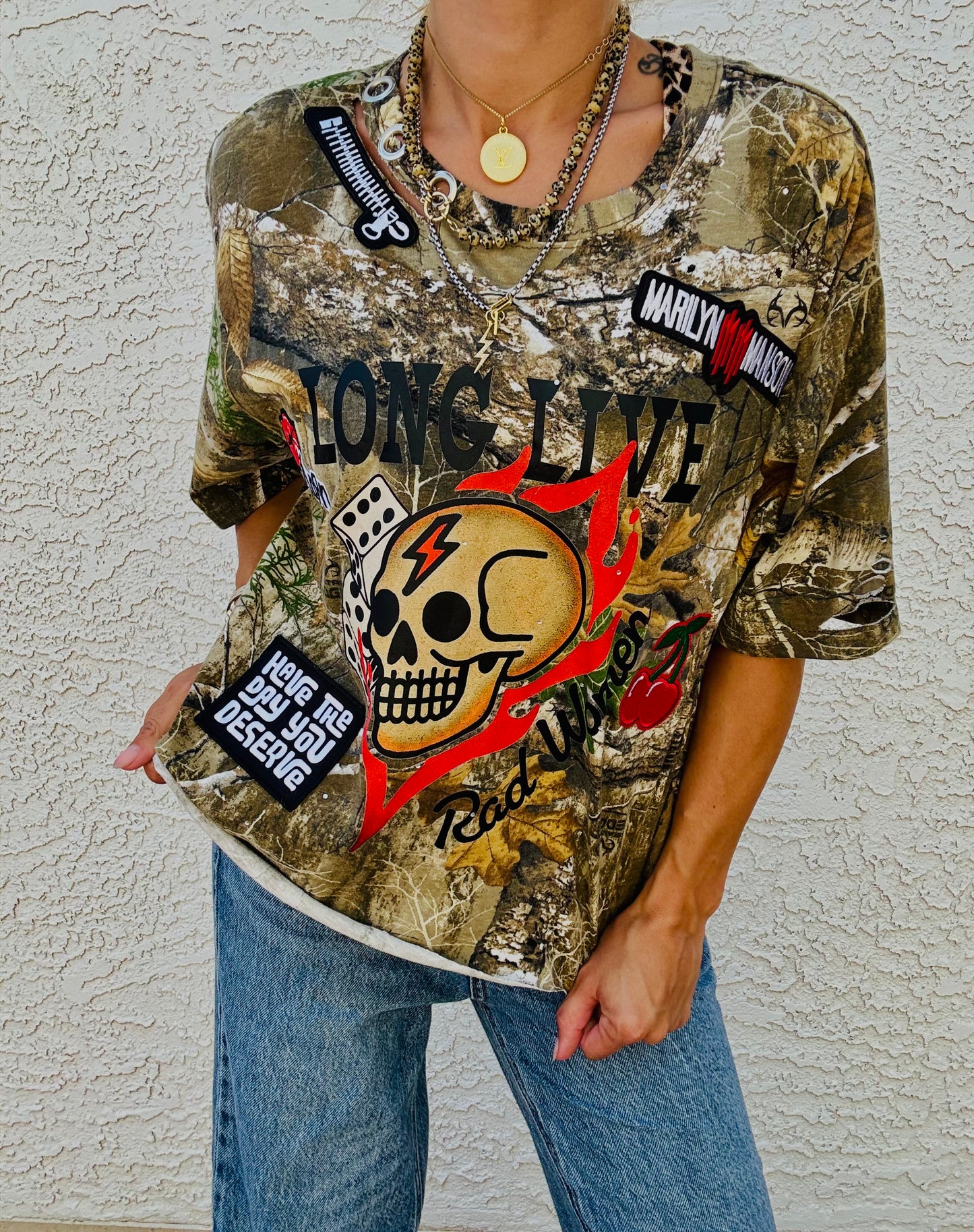 TEE-long live rad women  - DAD TEE LARGE