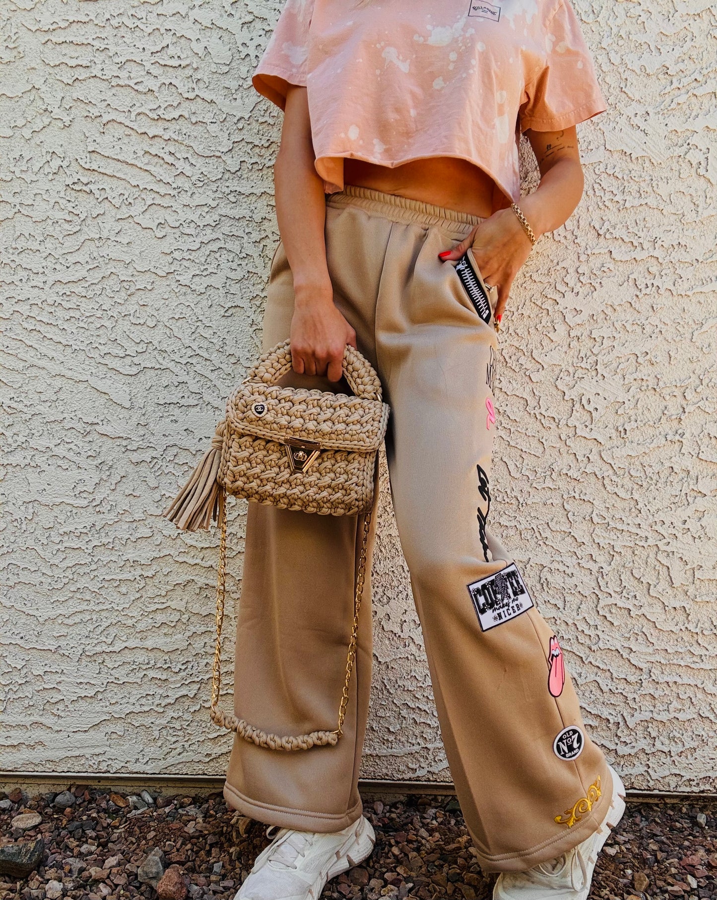 BBH-Button Betty Sweatpants- 4 TAN