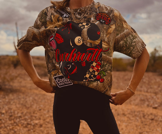 VT-mama eight ball - REALTREE CAMO TSHIRT