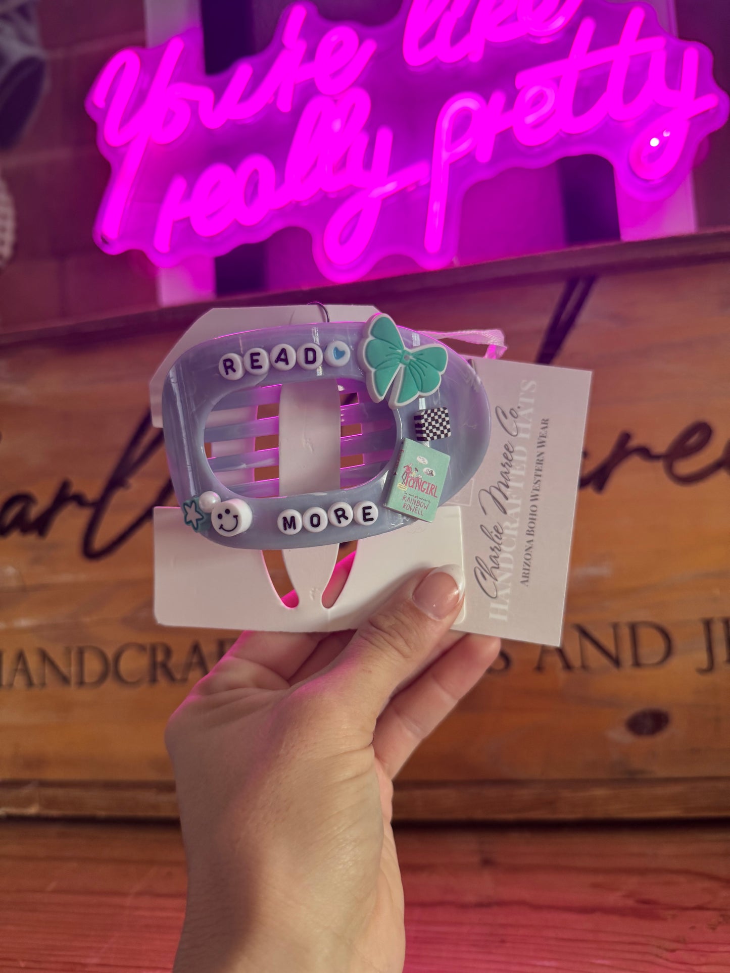BCJ-Bookish handmade charmed Hair Claws