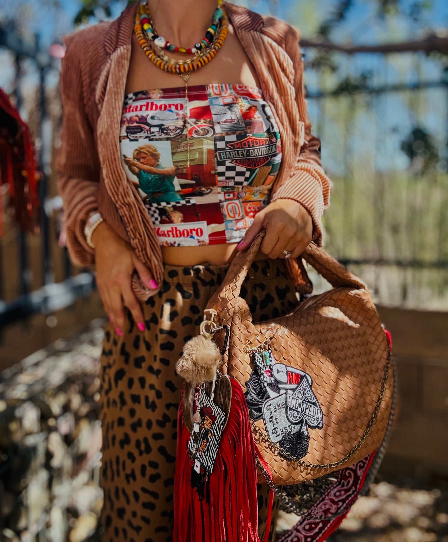 CD- edgy punk Betty  + CHANDLER BAG* comes with 2 straps worn 3 ways