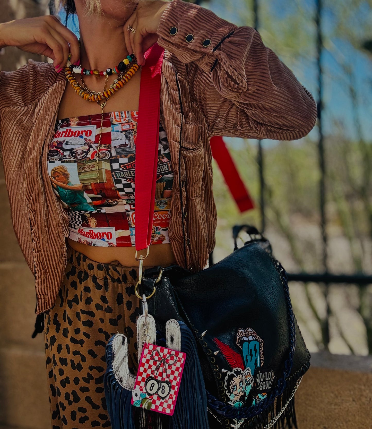 CD- edgy Betty teal - crossbody strap included** The Jerome**