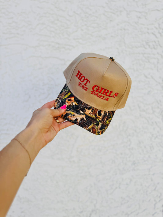 CT-hot girls eat pasta. * CAMO two tone canvas SNAPBACK TRUCKER