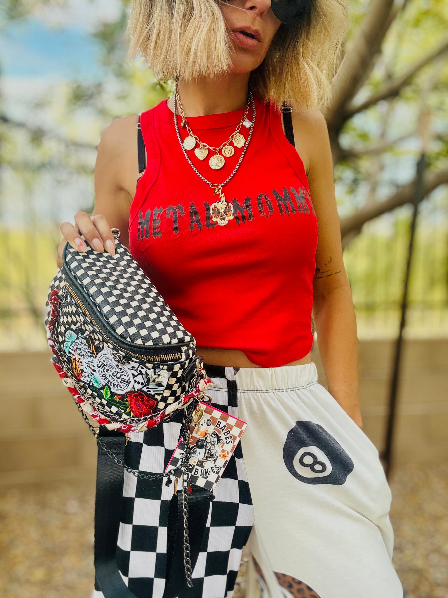 CO- have the day you deserve rad women + PHOENIX BAG black checkered -