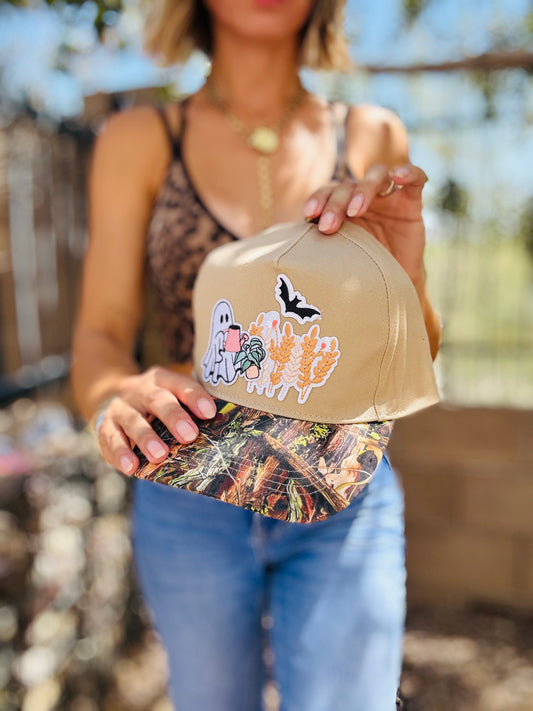 MD- PLANT LOVIN CAMO GHOSTIE TRUCKER- SNAPBACK REALT CAMO PRINT