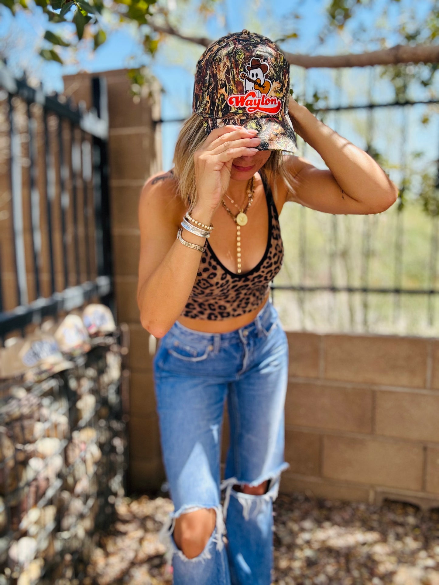 MD- country cowboy CAMO GHOSTIE TRUCKER- SNAPBACK REALT CAMO PRINT