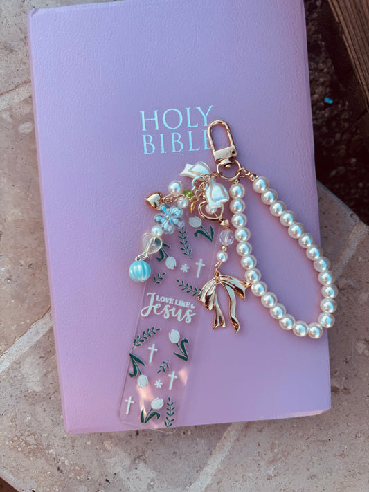 BBC-BIBLE VERSE +hand beaded+love like Jesus 2