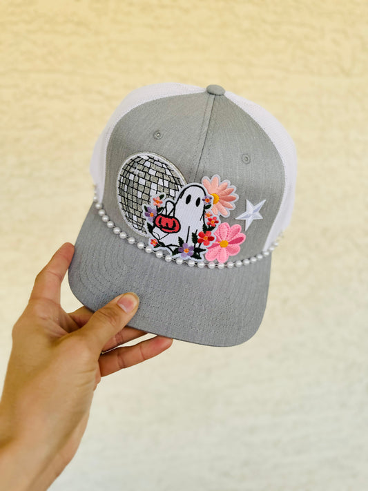 9- grey disco ghostie Premium Trucker