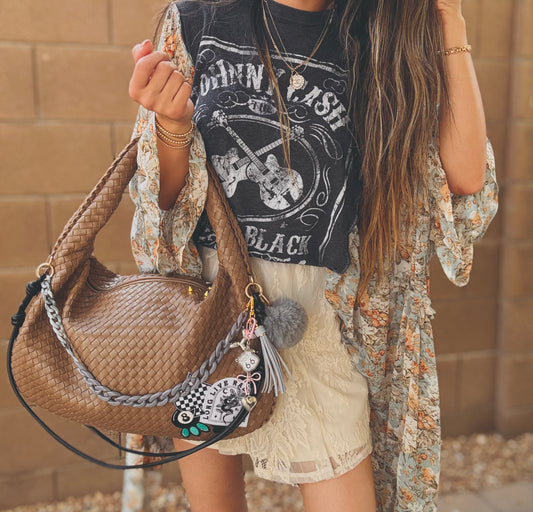 OO-RAD WOMEN EIGHT BALL CHECKERED SPADE- XL Chandler inspired- crossbody strap included