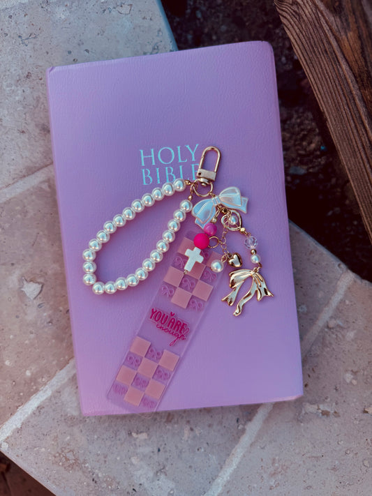 BBC-BIBLE VERSE +hand beaded+you are enough 3
