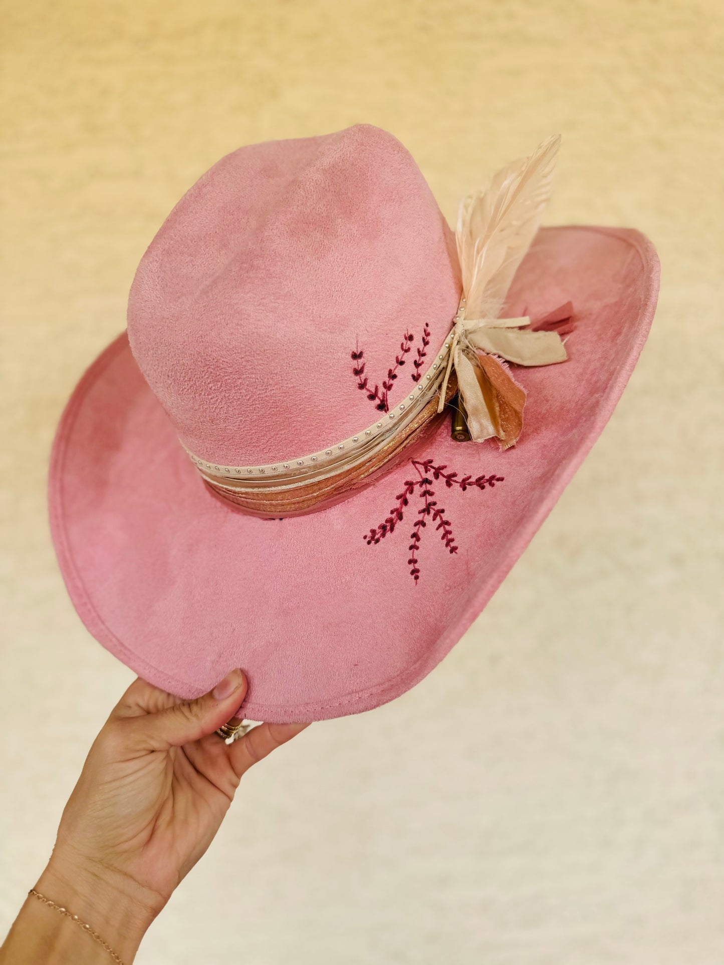 CM- pink willow COWGIRL BRIM