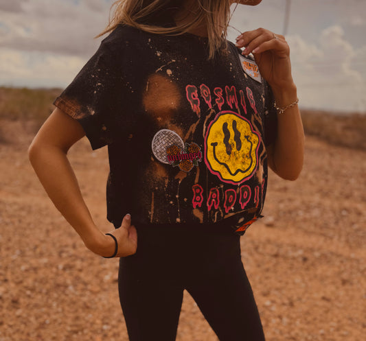 VT-COSMIC BADDIE unhinged raise hell and bet on yourself - Black TSHIRT