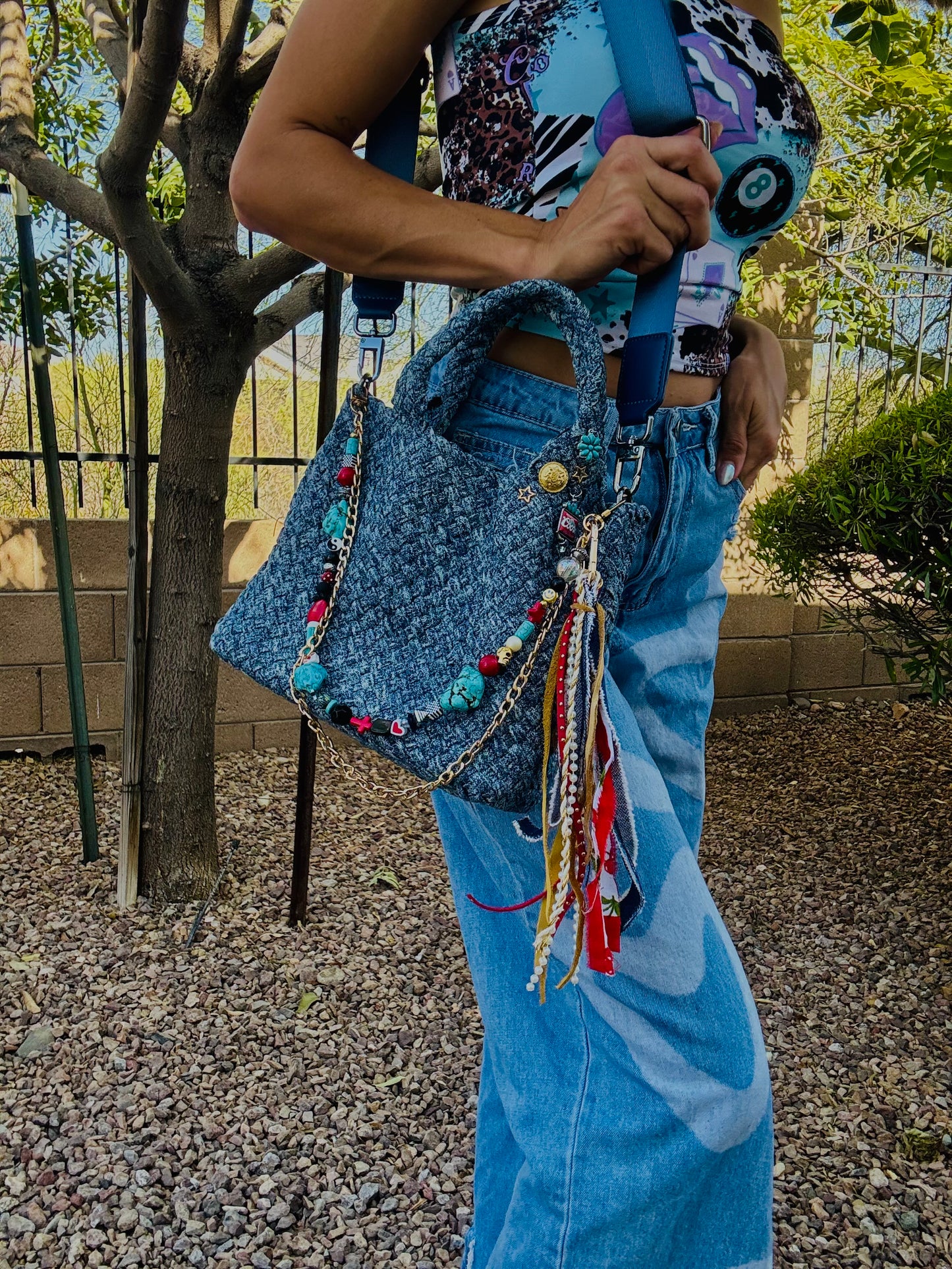 SAT- #2 - LIMITED EDITION DENIM CROSSBODY TOTE
