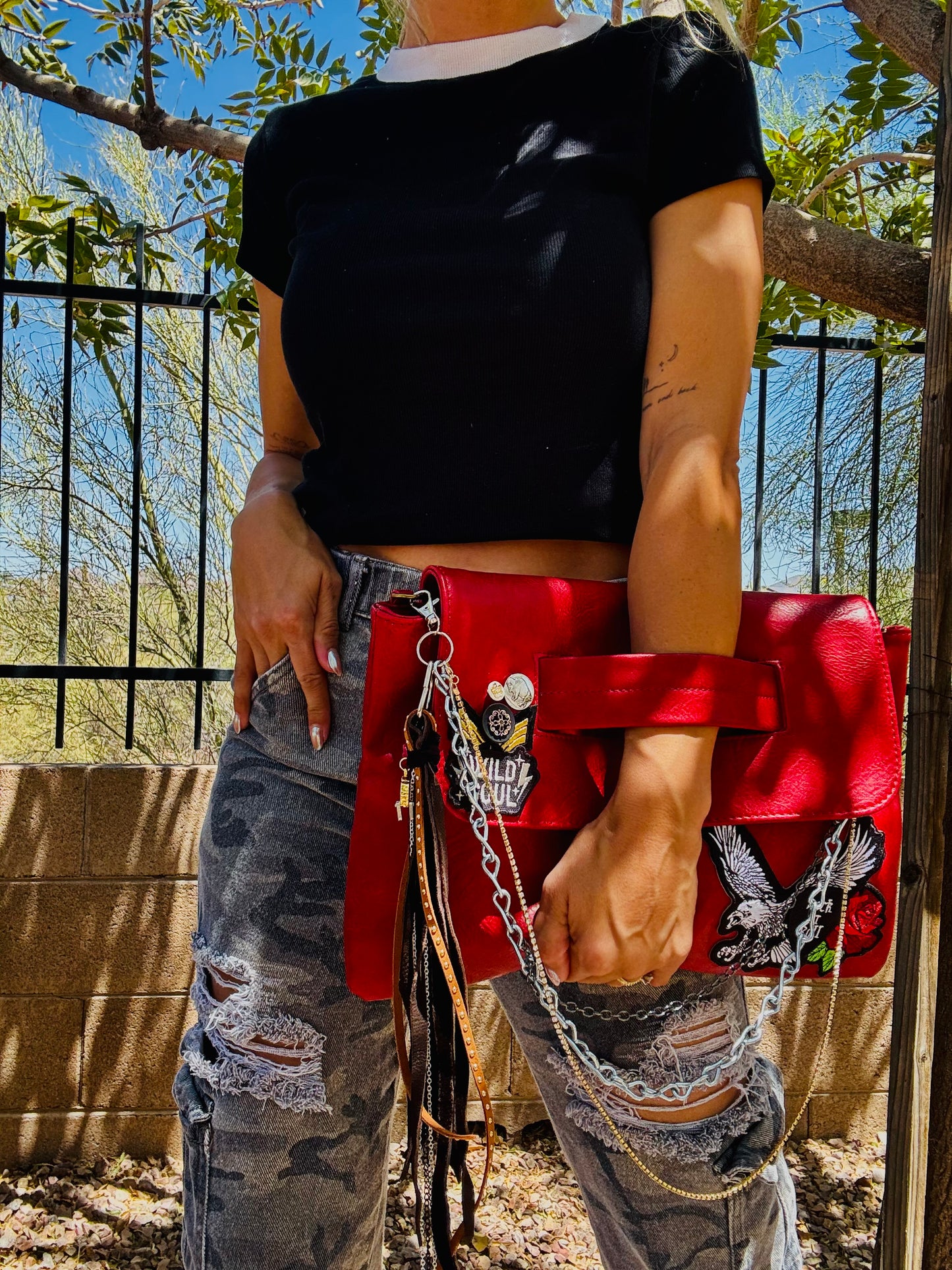 AA-WILD SOUL EAGLE+elk hide accents +THE ARIZONA ￼**2-1
