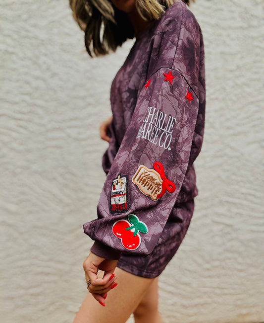 BBH-Camo Sweater & Short Set-hillbilly hippie red