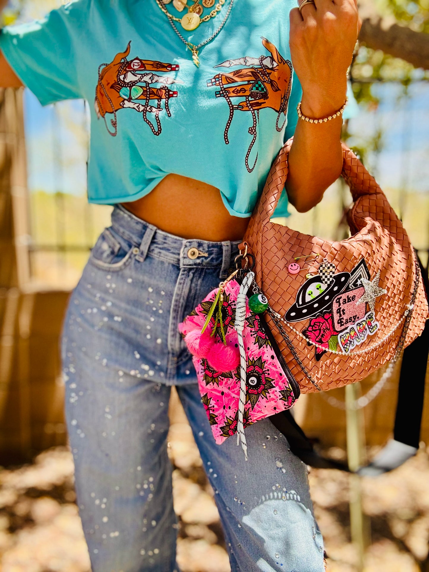 SAT-out of this world take it easy + CHANDLER BAG* comes with 2 straps worn 3 ways