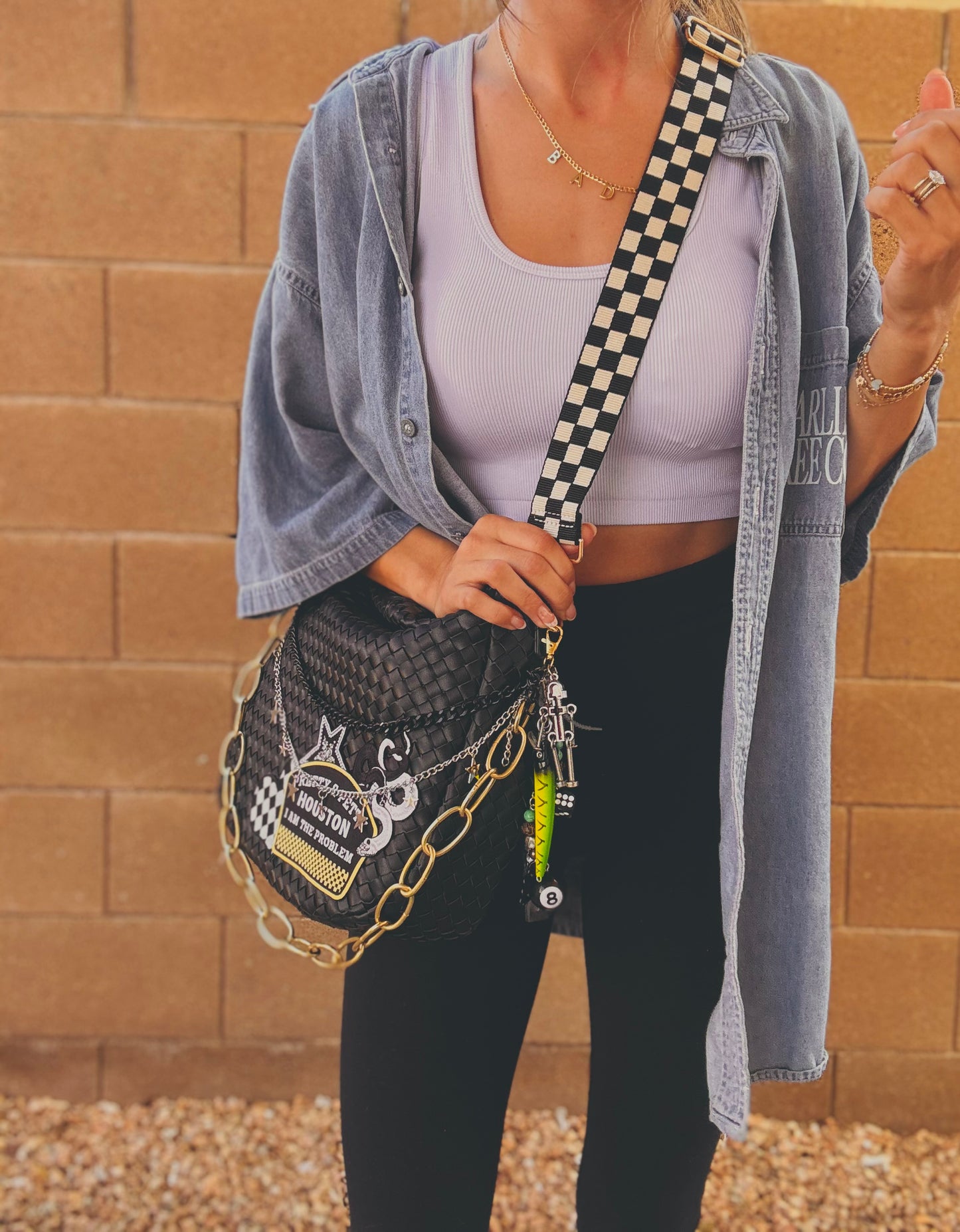 FC-Pretty and petty +black bag   *CHANDLER BAG**