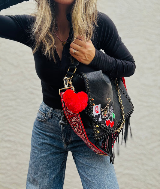 AM- all hail, the queen TAKE IT EASY BLACK ￼- crossbody strap included** The Jerome**