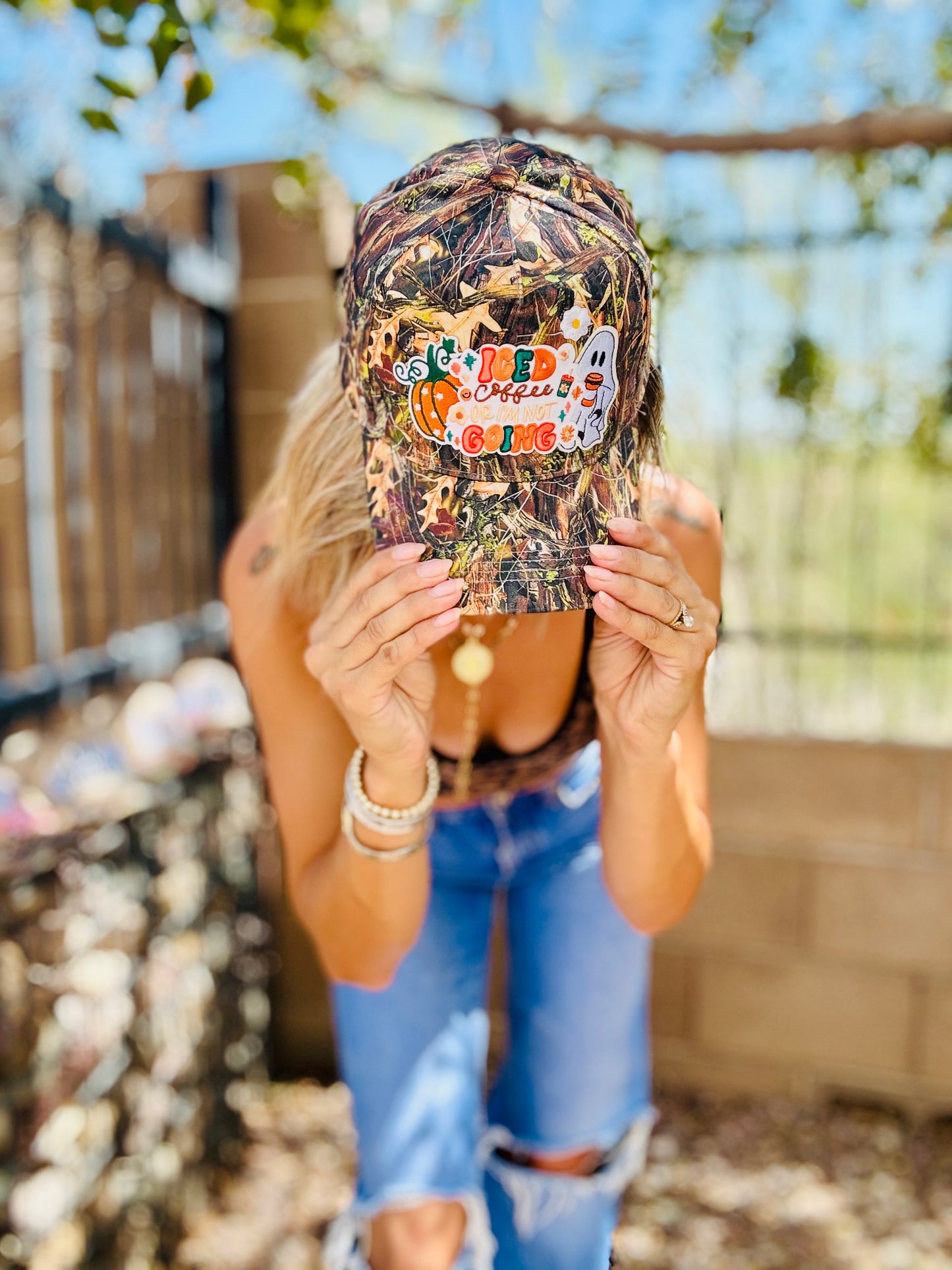 MD- coffee CAMO GHOSTIE TRUCKER- SNAPBACK REALT CAMO PRINT