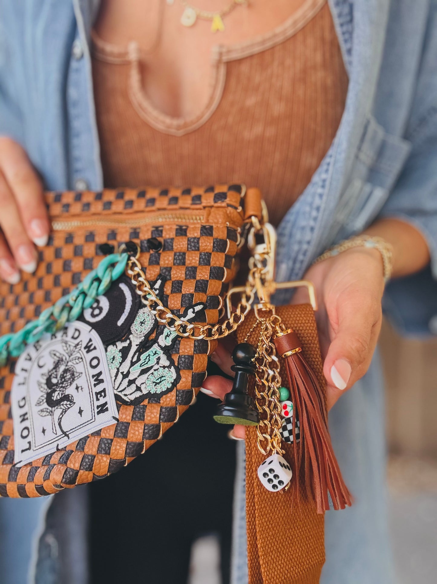 FC-long live rad women+turquoise+  SEDONA BAG