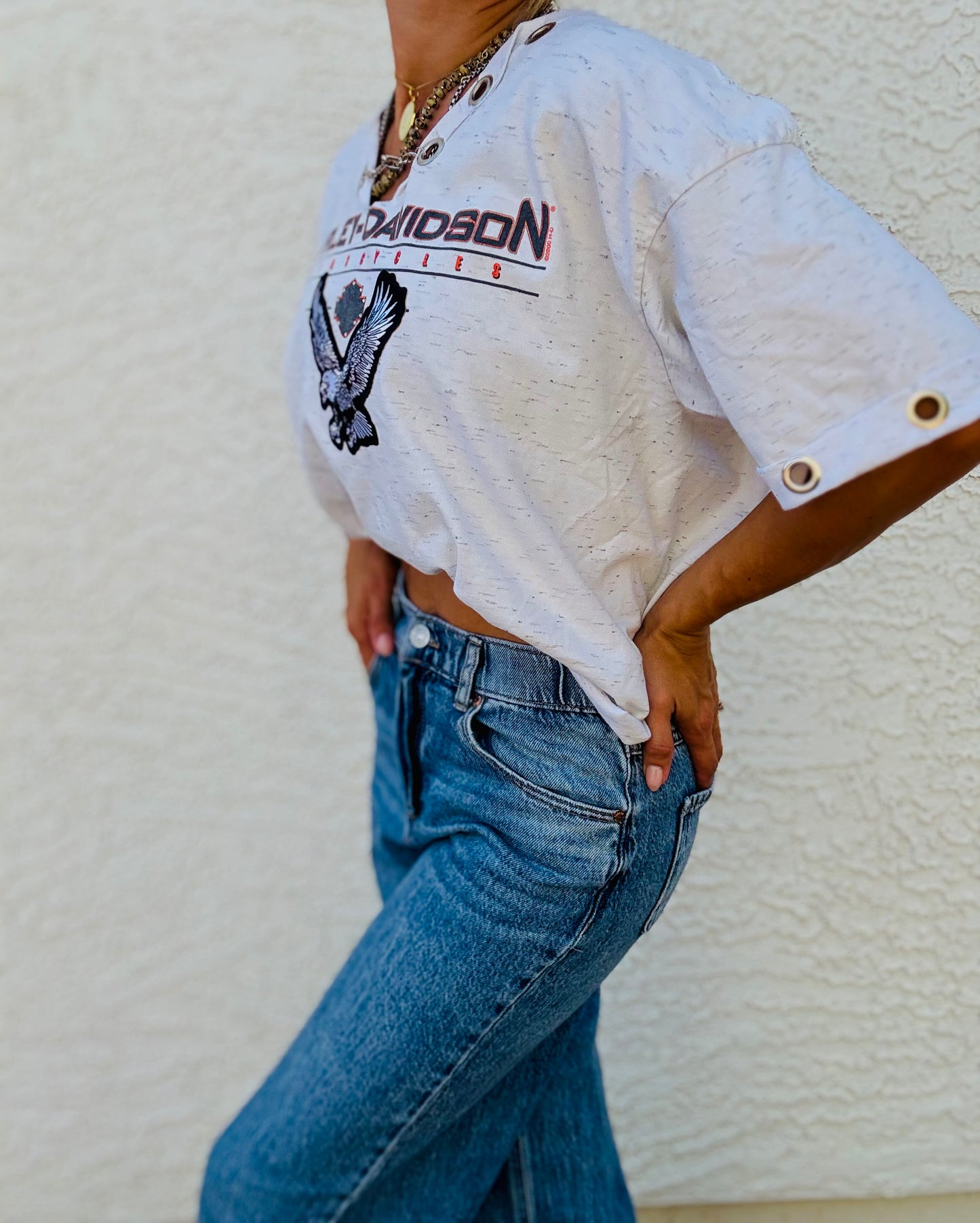 TEE-AZ BIKE BABE Metal collar  - DAD TEE XL
