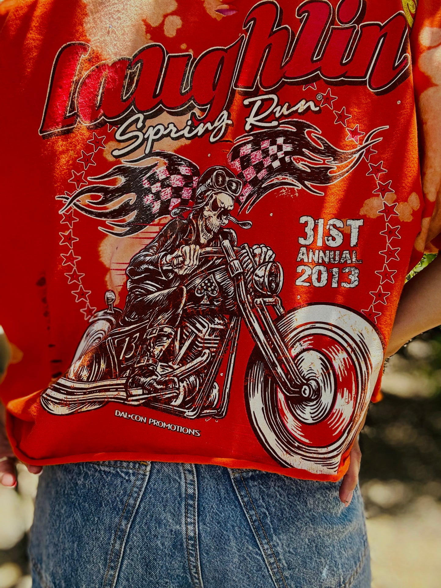 HD-SPADE RHINESTONE BIKER  - MENS LARGE