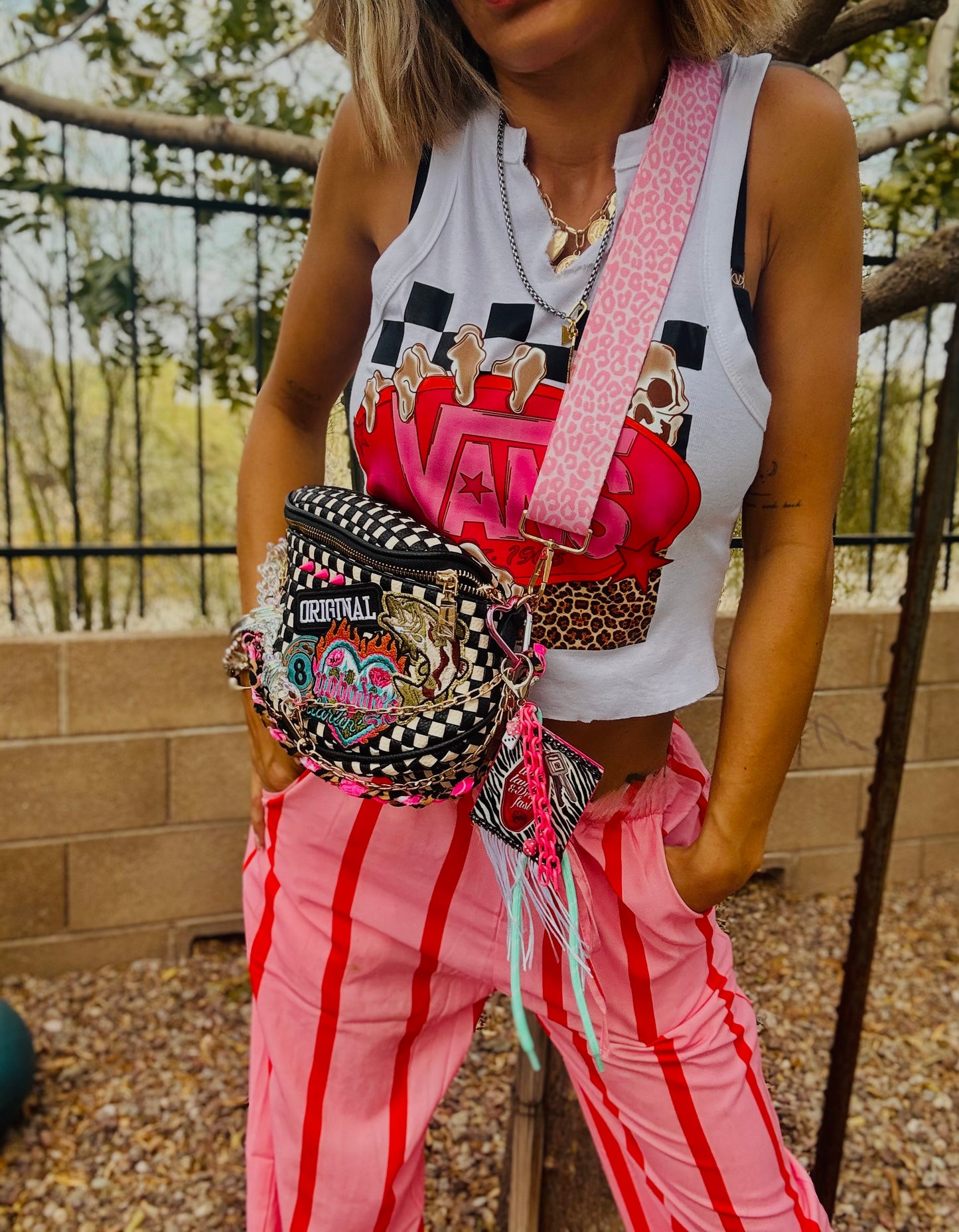 CO-original nobody’s darlin + PHOENIX BAG black checkered - 2 straps included