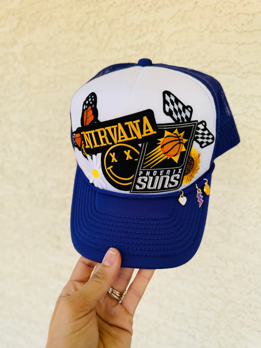 CM CO. Basketball and band Trucker