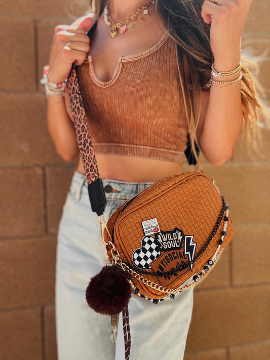 RH-  ANTI SOCIAL MOMS CLUB WILD SOUL CHEETAH OG *Page Bag*