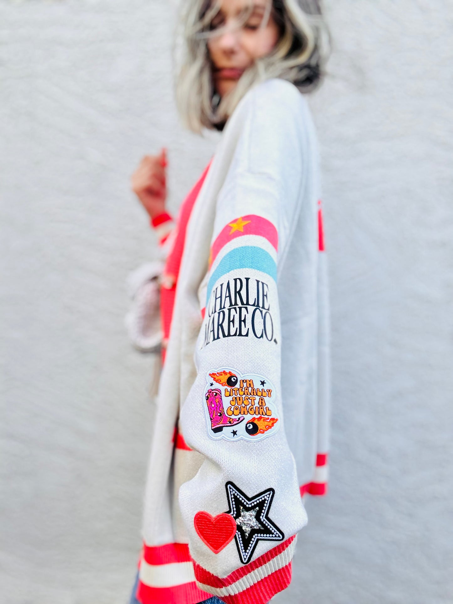 BBH-CHERRY BOMBER CARDIGAN + i’m literally just a cowgirl-CM CO. babes