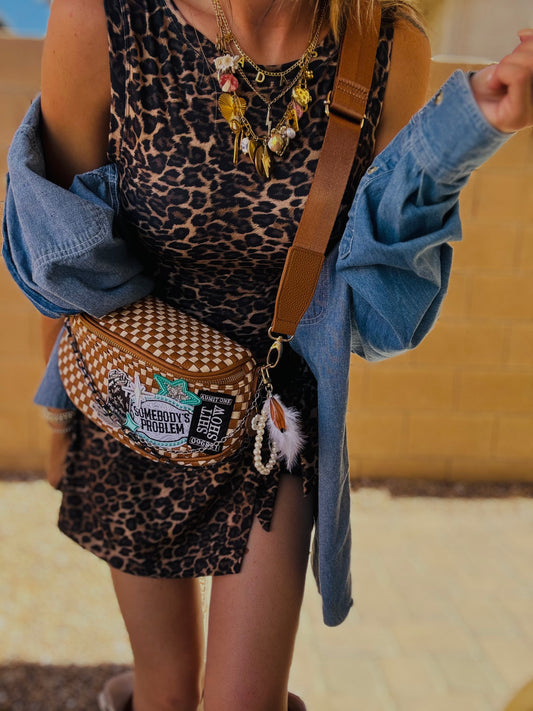 LF-somebody’s problem shit show, turquoise, cowgirl+tan checkered OG+PHOENIX BAG