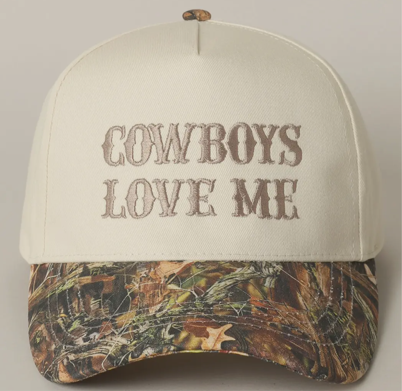 HR- Cowboys love me Vintage Camo two tone trucker+Camo