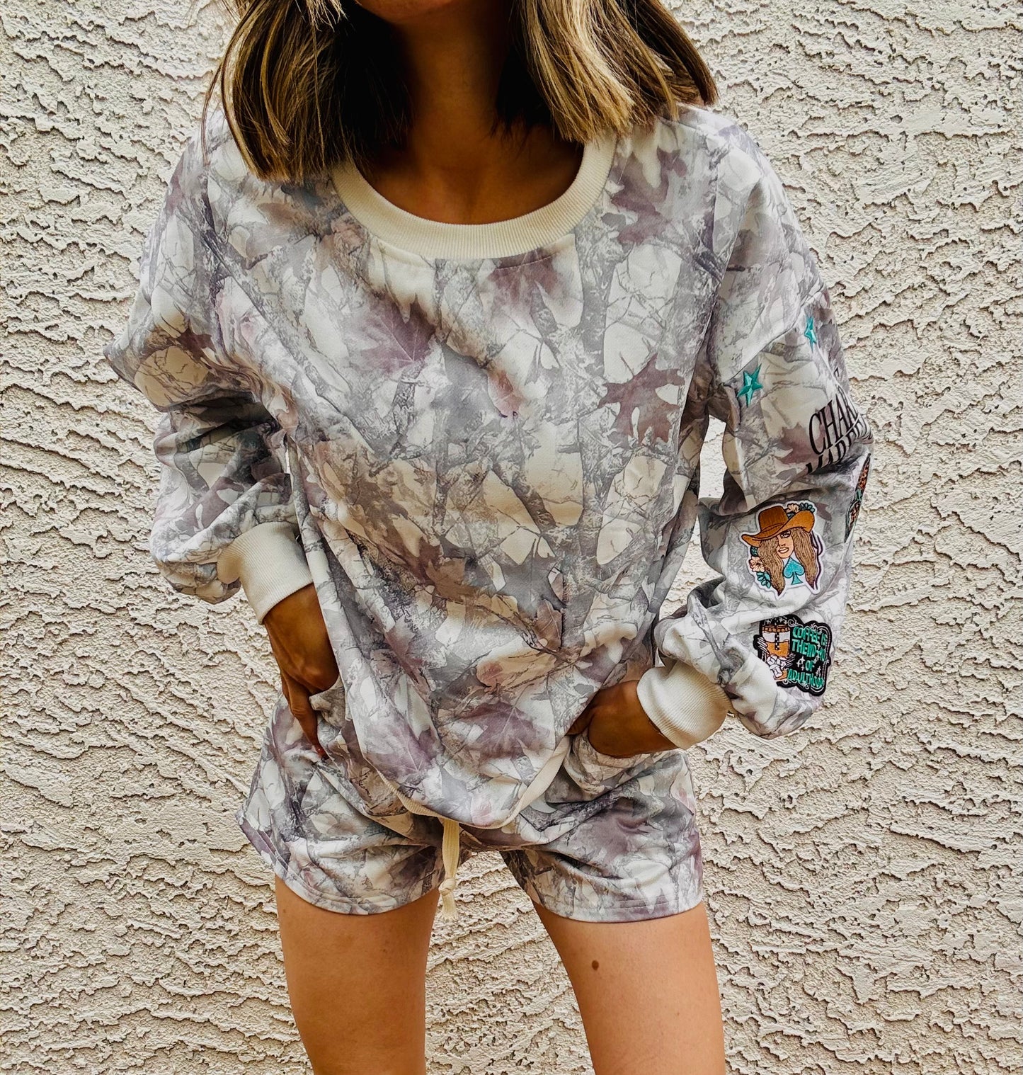 BBH-Camo Sweater & Short Set-coffee is the WD-40 of adulthood turquoise