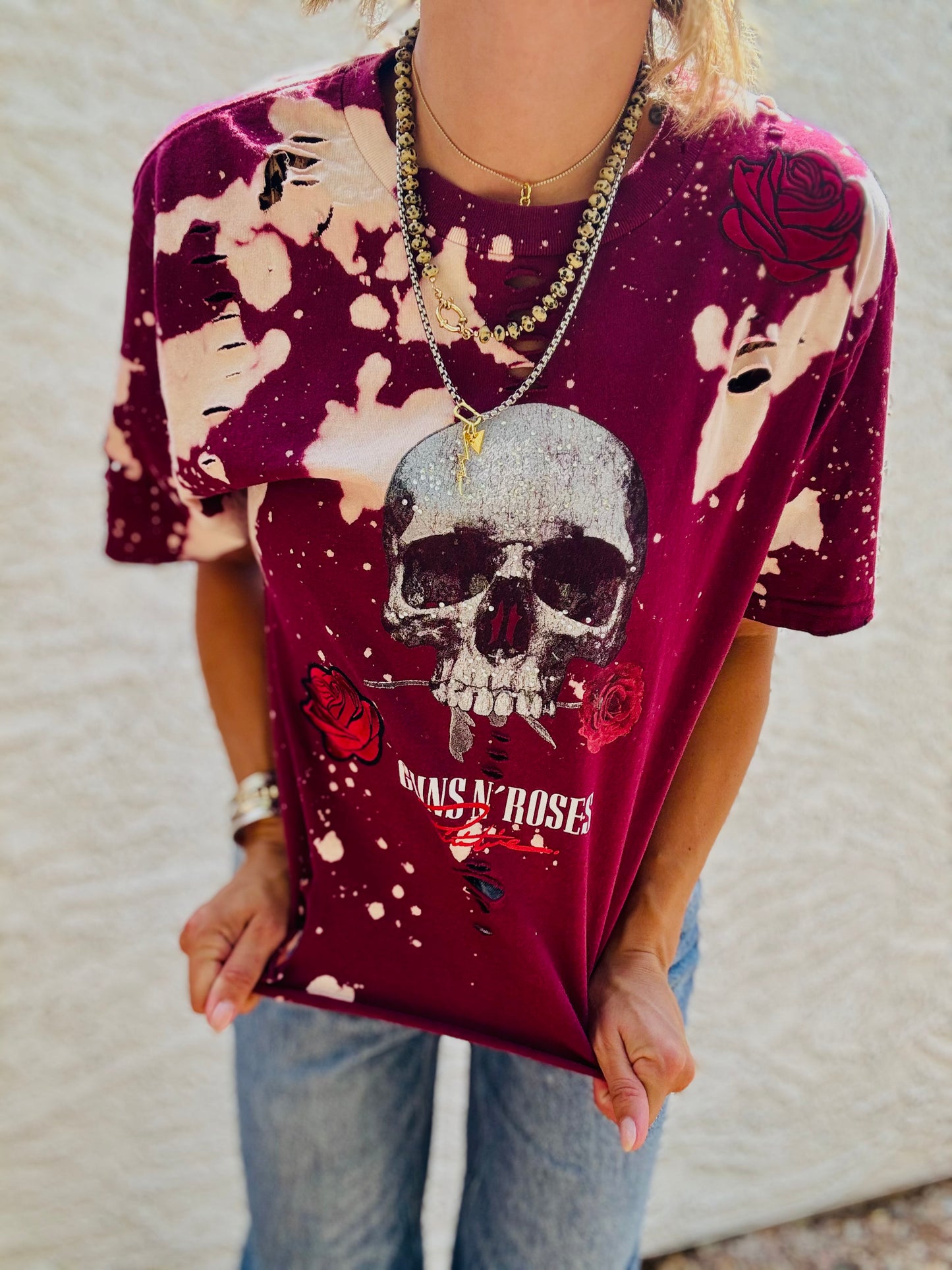 TEE-roses and guns vintage concert - DAD TEE MEDIUM