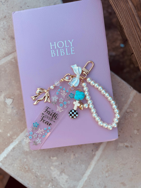 BBC-BIBLE VERSE +hand beaded+ faith over fear 1
