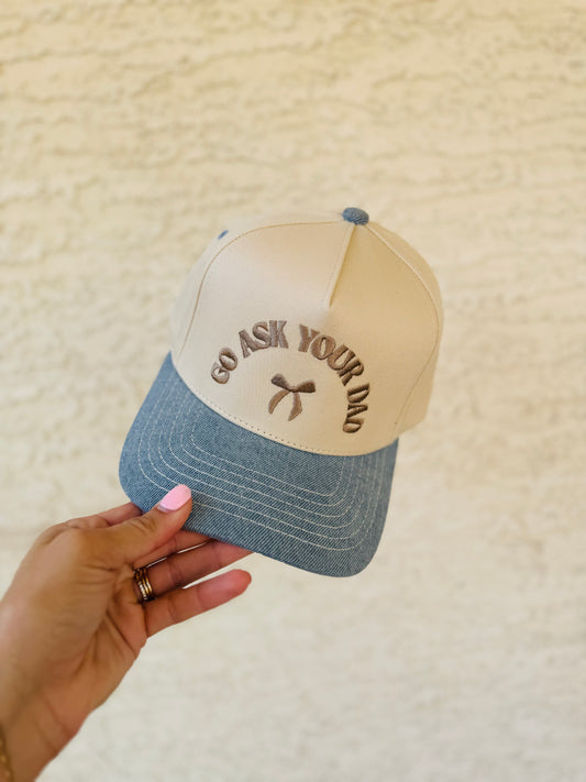 VT- Go ask your Dad and Denim vintage SnapBack