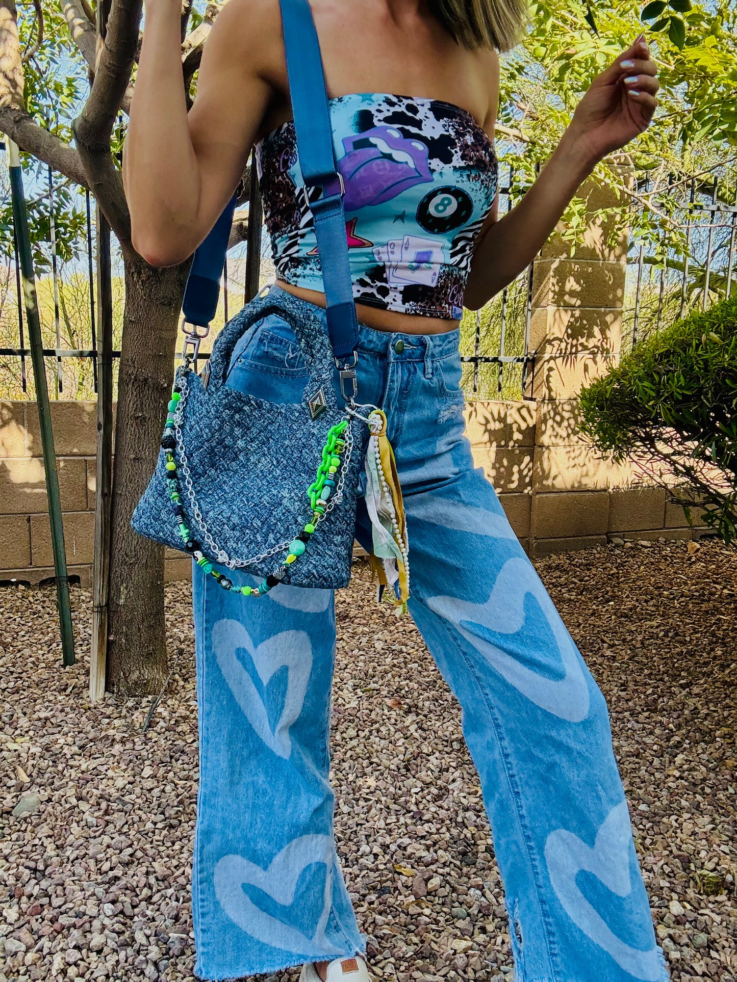 SAT- #8 -LIMITED EDITION DENIM CROSSBODY TOTE