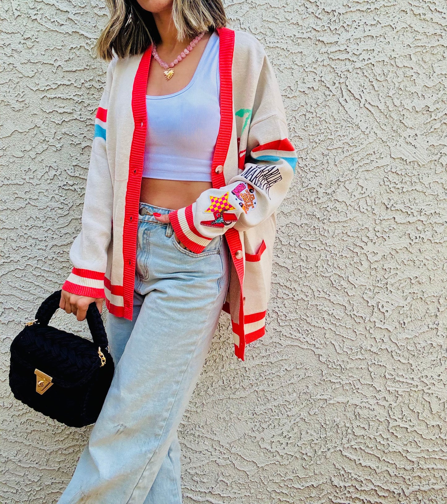BBH-CHERRY BOMBER CARDIGAN + i’m literally just a cowgirl, pink bull skull+￼ CM CO. babes